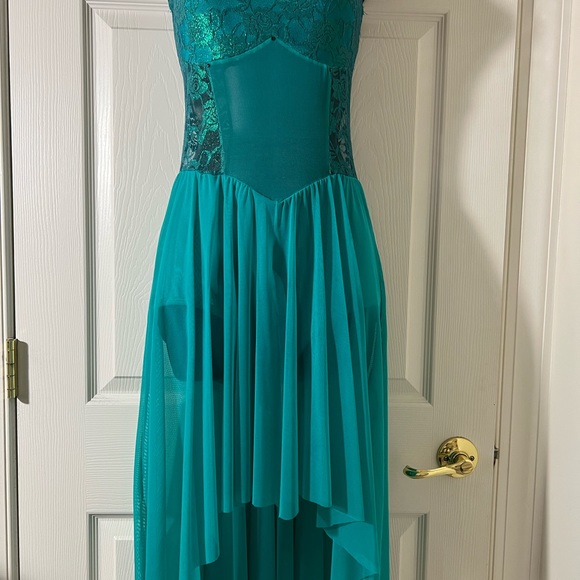 Curtain Call Costumes - Dance Costume ~ Teal Colored ~ Lyrical - Picture 2 of 10
